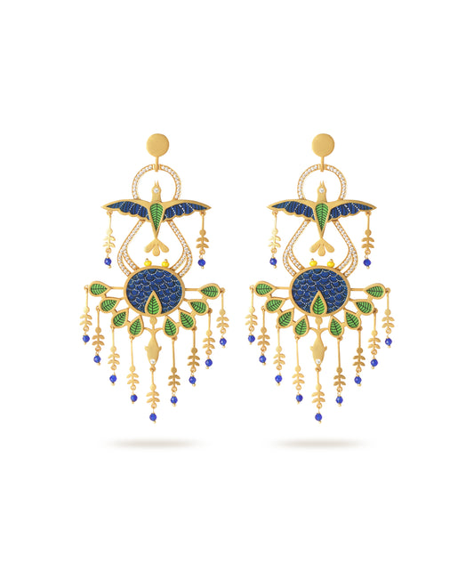 Prithvi Rachna Gond Art Earrings