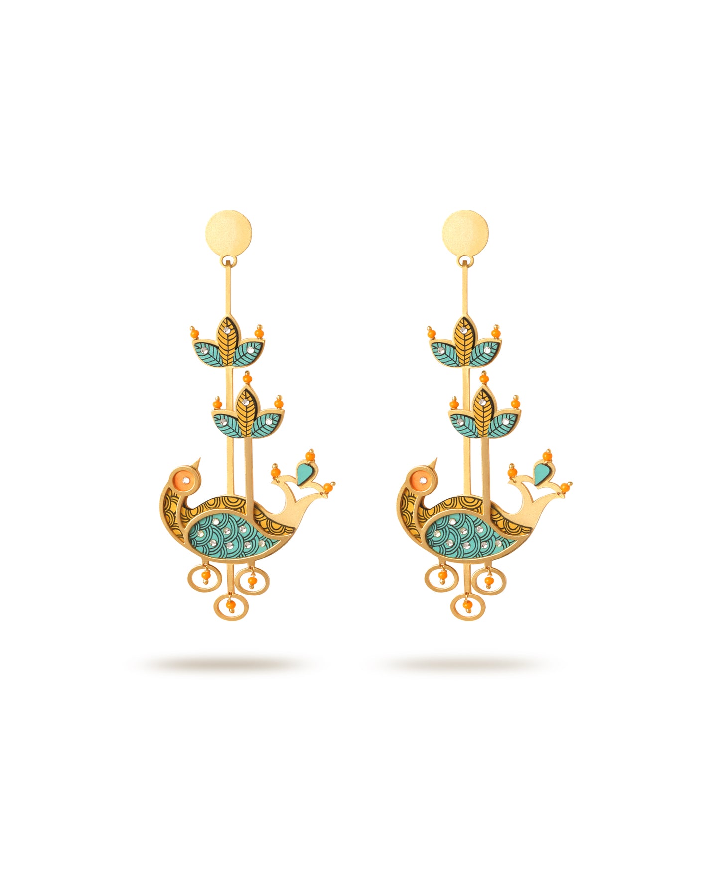 Tithi Chirai Gond Art Earrings
