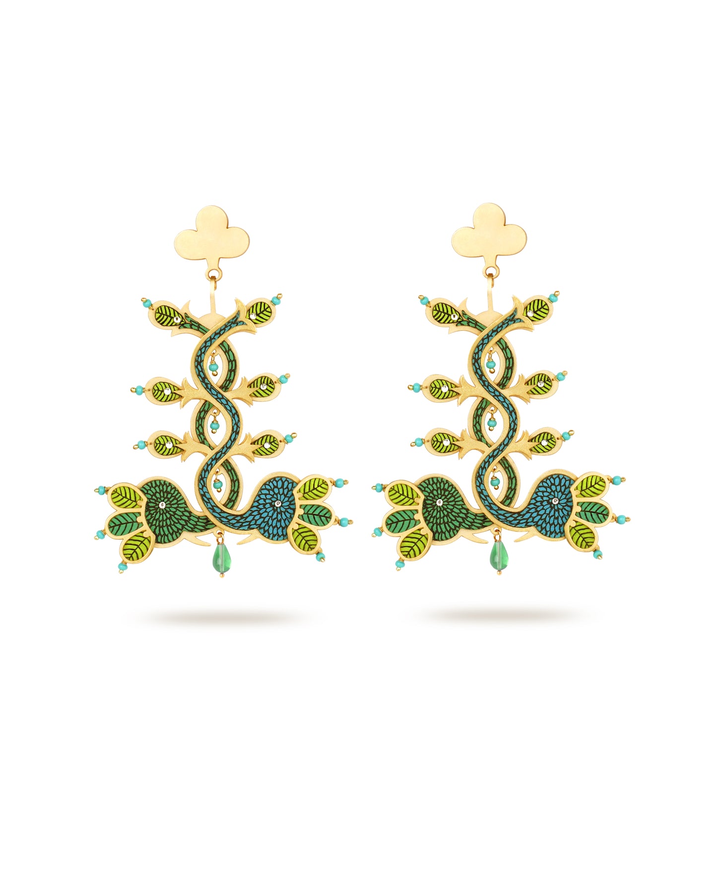 Van Raja Gond Art Earrings