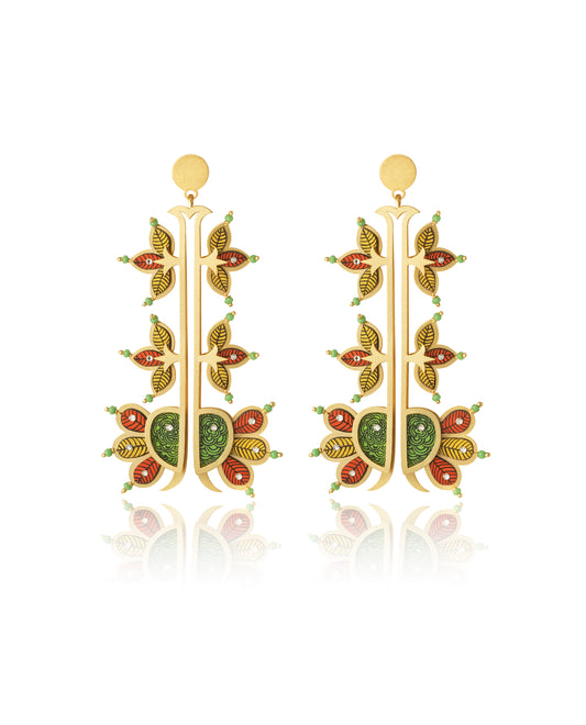 Vishal Hasti Gond Art Earrings