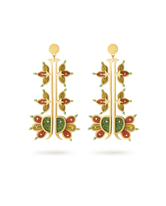Vishal Hasti Gond Art Earrings