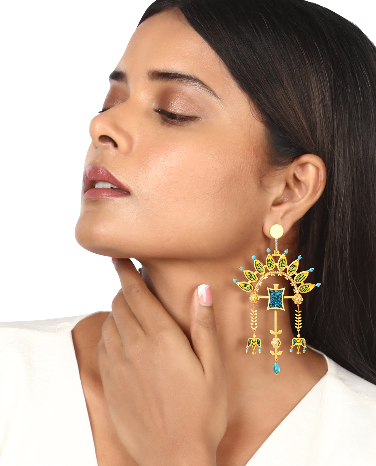 Bana Geet Gond Art Earrings