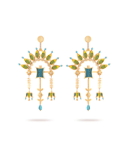 Bana Geet Gond Art Earrings