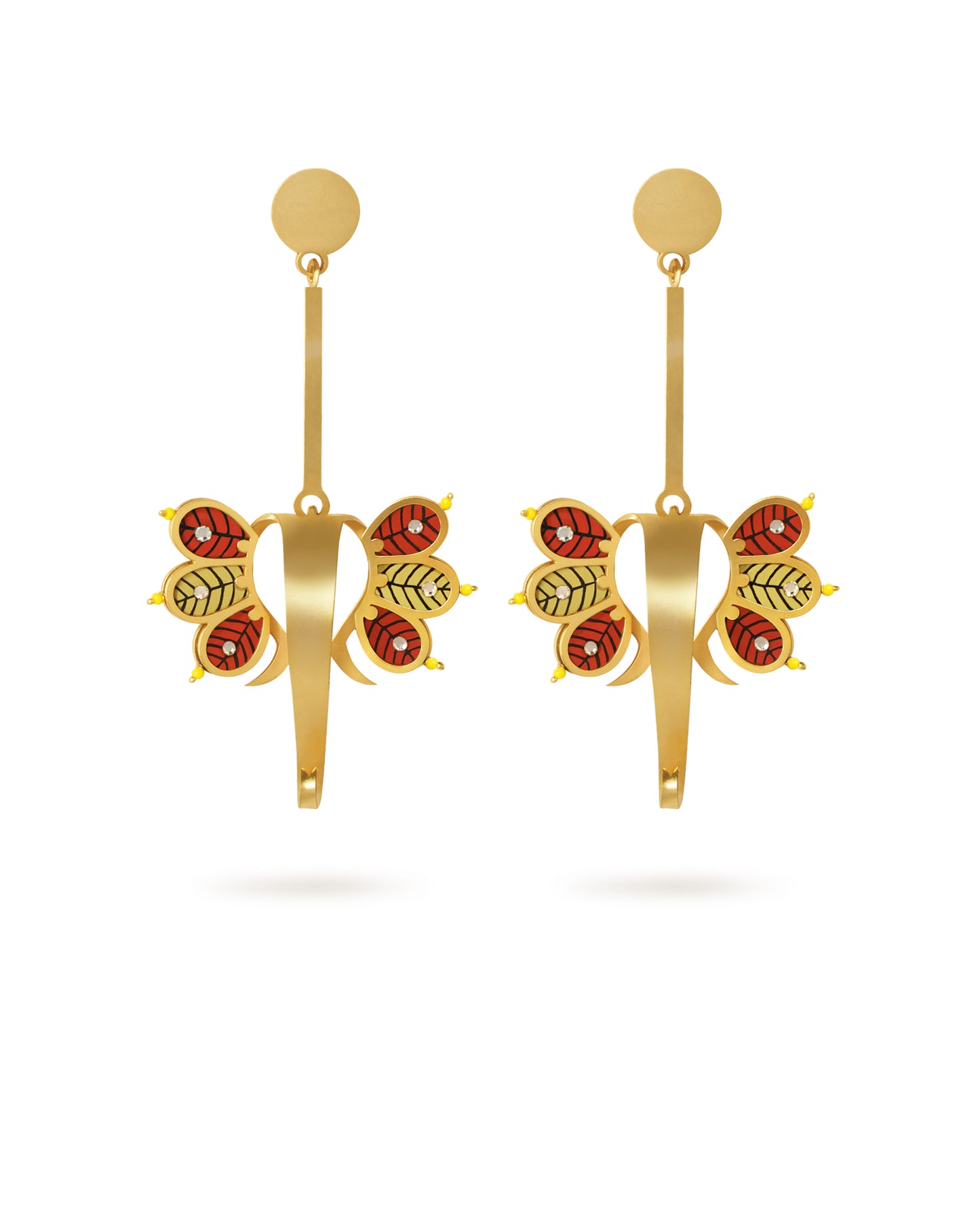 Gaj Manjiri Gond Art Earrings