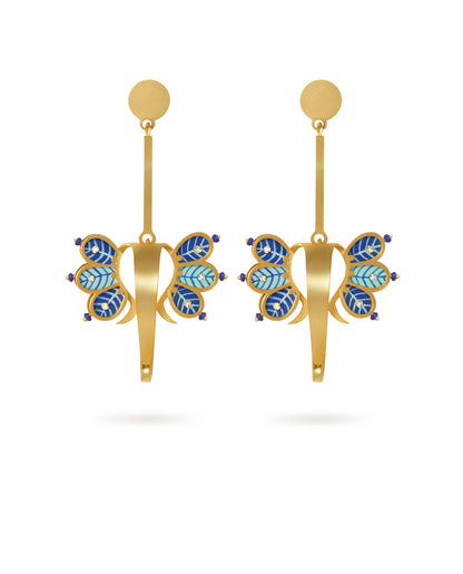 Gaj Manjiri Gond Art Earrings