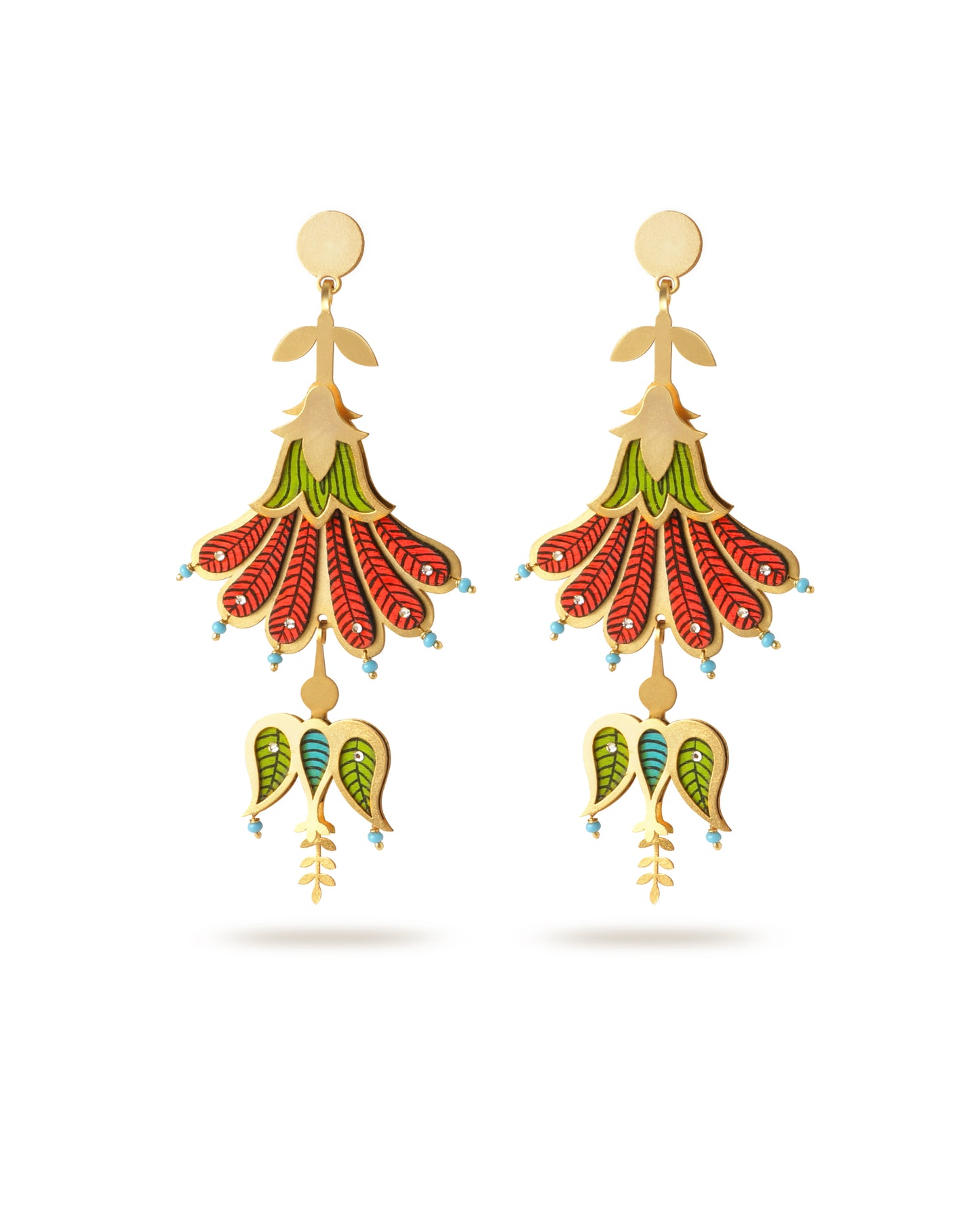 Semal Bloom Gond Art Earring