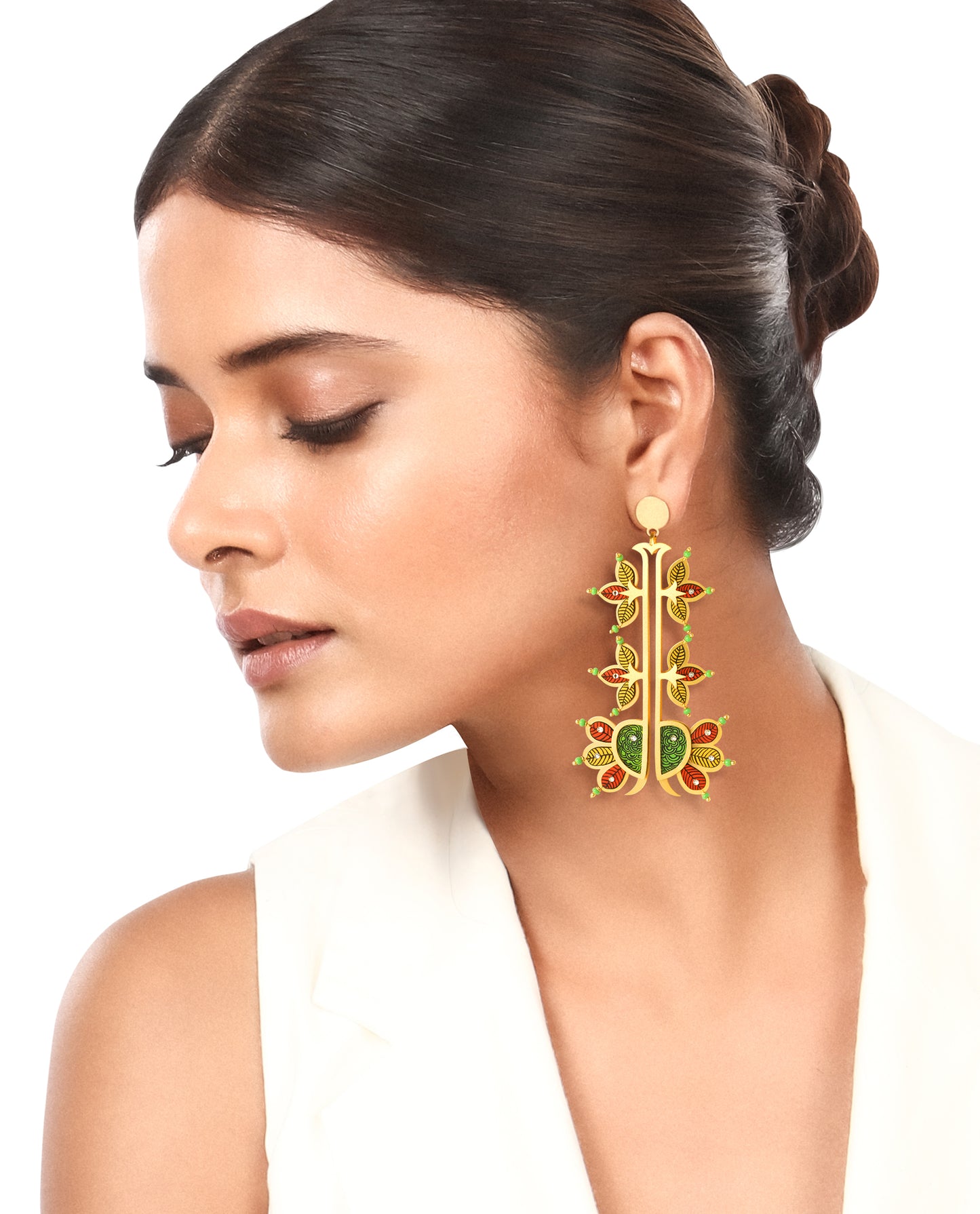 Vishal Hasti Gond Art Earrings